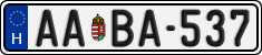 license plates of Hungary, Regular plates (2022)