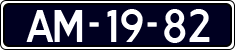 License plate of the Netherlands, Imported oldtimers (cars)