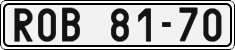 License plate of the Czech Republic, Cars (1960)