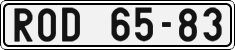 License plate of the Czech Republic, Cars (1960)
