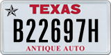 Texas, Specialty plates (A12345B)