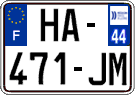 French license plate, SIV (ordinary)