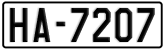 License plate of Greece, 1972 year system