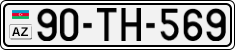 License plate of Azerbaijan, Cars