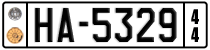 License plate of Greece, 1972 year system