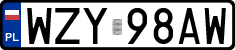 License plates of Poland, Regular car plates