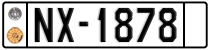 License plate of Greece, 1972 year system