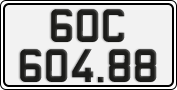 License plate of Vietnam, Cars