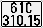 License plate of Vietnam, Cars