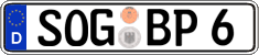 German license plate, Regular plates