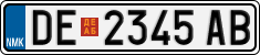 License plate of North Macedonia, Regular plates (2012)
