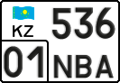 License plate Kazakhstan, Private owners (2012)