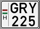 license plates of Hungary, Cars (1990)