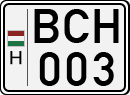 license plates of Hungary, Cars (1990)