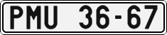 License plate of the Czech Republic, Cars (1960)