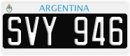 License plate of Argentina, Cars (1995, ABC 123)