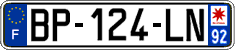 French license plate, SIV (ordinary)
