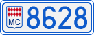 License plate of Monaco, Cars