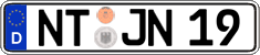 German license plate, Regular plates