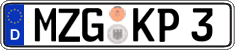 German license plate, Regular plates