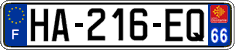 French license plate, SIV (ordinary)