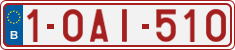 License plate of Belgium, Regular plates (2010)
