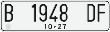 License plate of Indonesia, Regular plates