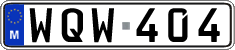 License plate of Malta, Regular plates (ABC 123)