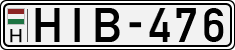license plates of Hungary, Cars (1990)