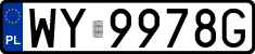 License plates of Poland, Regular car plates