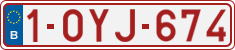 License plate of Belgium, Regular plates (2010)