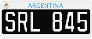 License plate of Argentina, Cars (1995, ABC 123)
