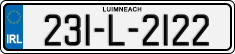 License plate of Ireland, Regular plates
