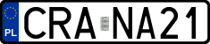 License plates of Poland, Regular car plates
