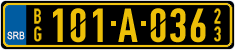 License plate of Serbia, Diplomatic