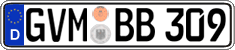 German license plate, Regular plates