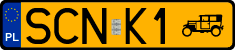 License plates of Poland, Oldtimers