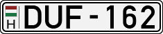 license plates of Hungary, Cars (1990)