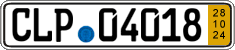 German license plate, Short-term transit plates