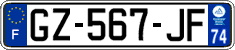 French license plate, SIV (ordinary)