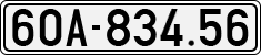License plate of Vietnam, Cars