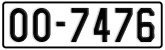 License plate of Greece, 1972 year system