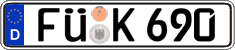 German license plate, Regular plates