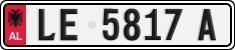 License plate of Albania, Cars (1993)