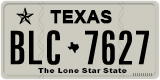 Texas, Regular plates (2012) (АBC-1234)