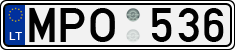 License plate of Lithuania, Cars