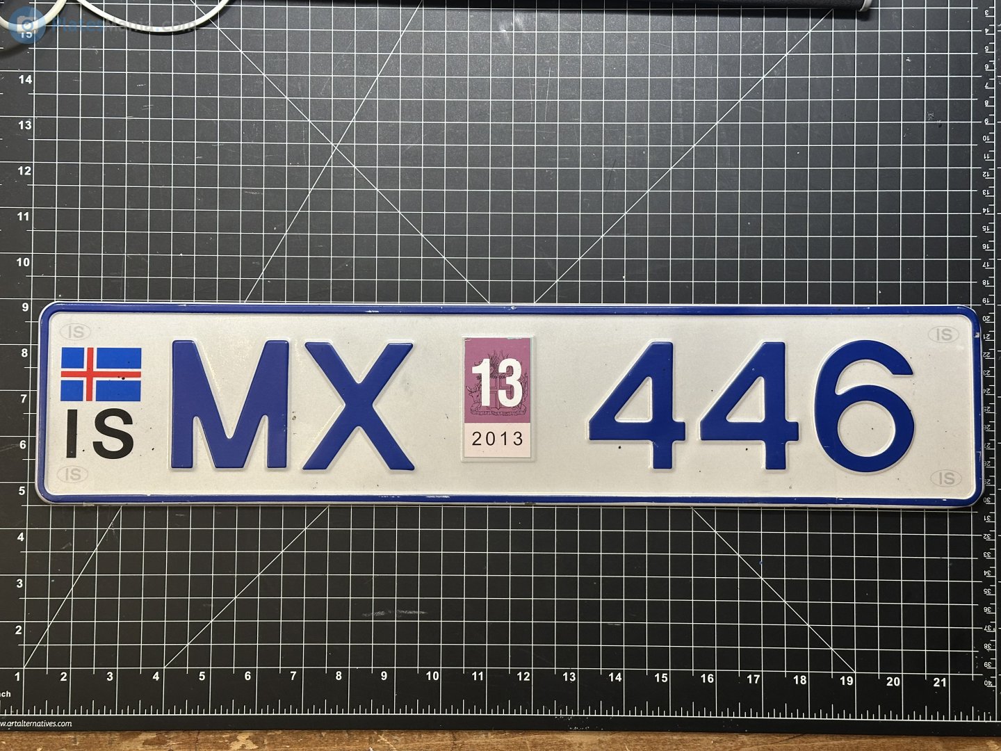 MX 446, License plate without vehicle 