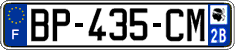 French license plate, SIV (ordinary)
