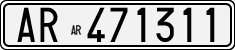 License plate of Italy, Cars (1927 year series)