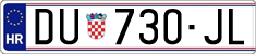 License plate of Croatia, Regular plates